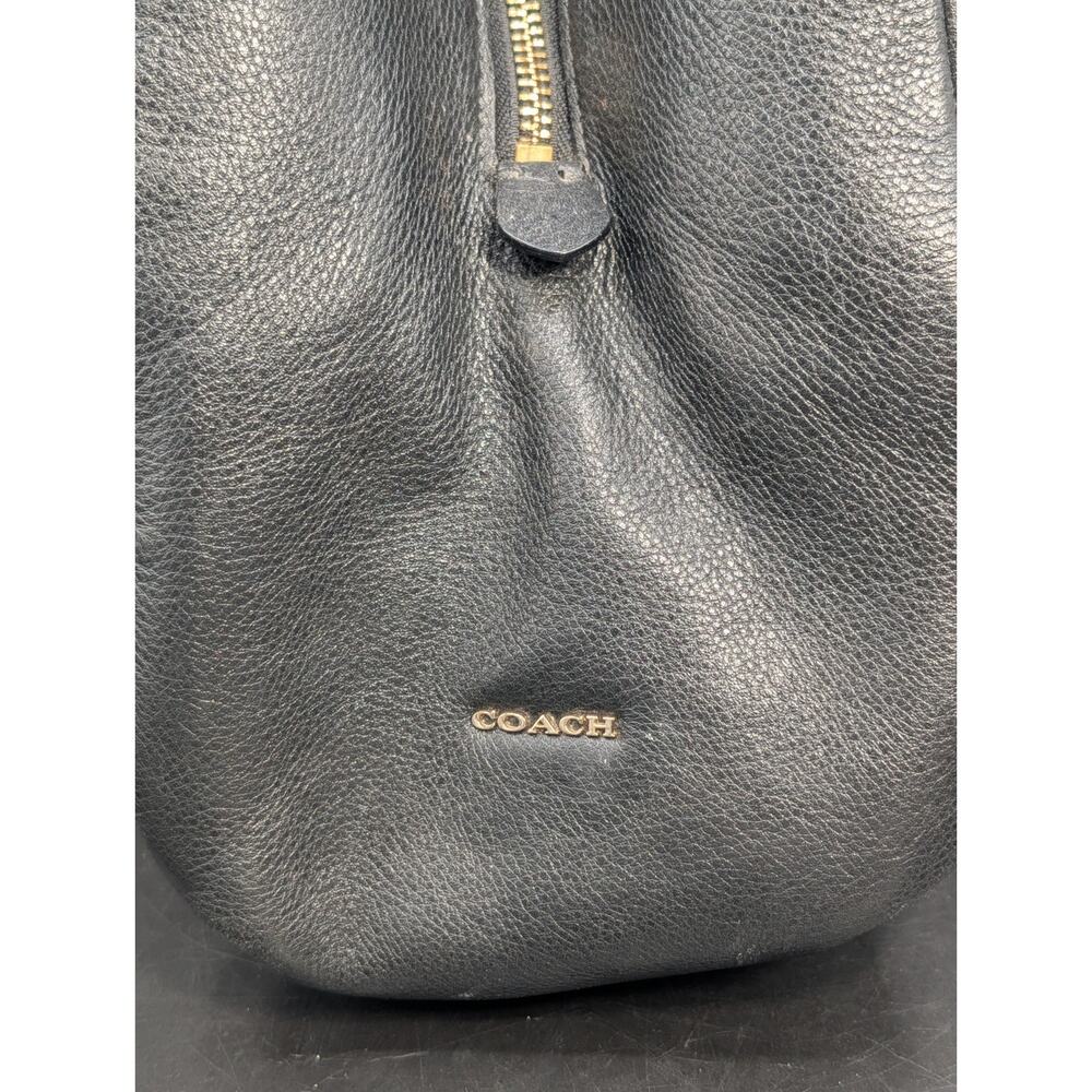 COACH Madison Leather Shoulder Bag Hobo Purse Tote Phoebe 24621 Black - Picture 5 of 16